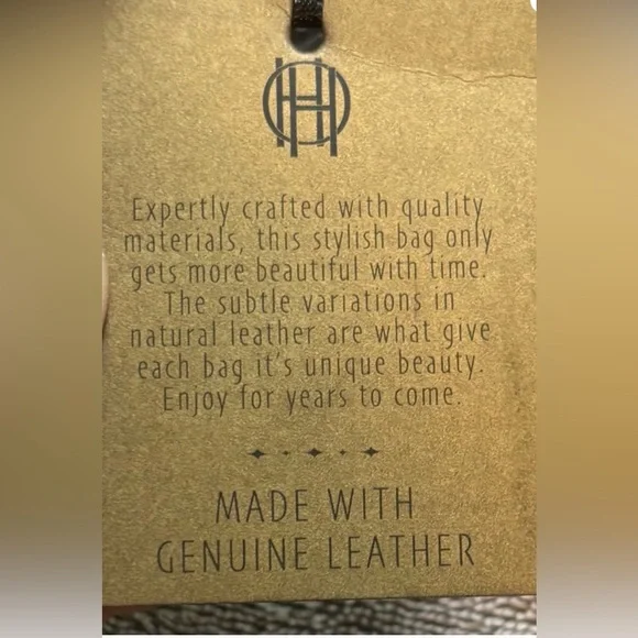 House of Harlow 1960 Designer Black Leather Designer Purse w Gold Snake Detail - Picture 8 of 9